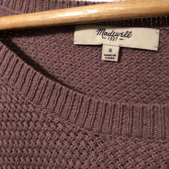 Madewell Mauve Waffle Sweater - Picture 2 of 6